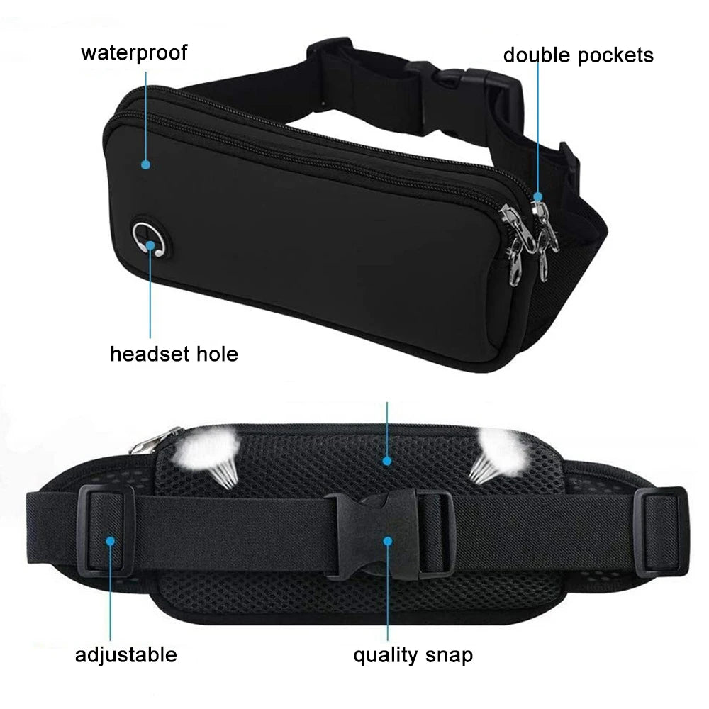 Unisex Sports Fanny Pack – Running Waist Bag for Phones & Gym Accessories
