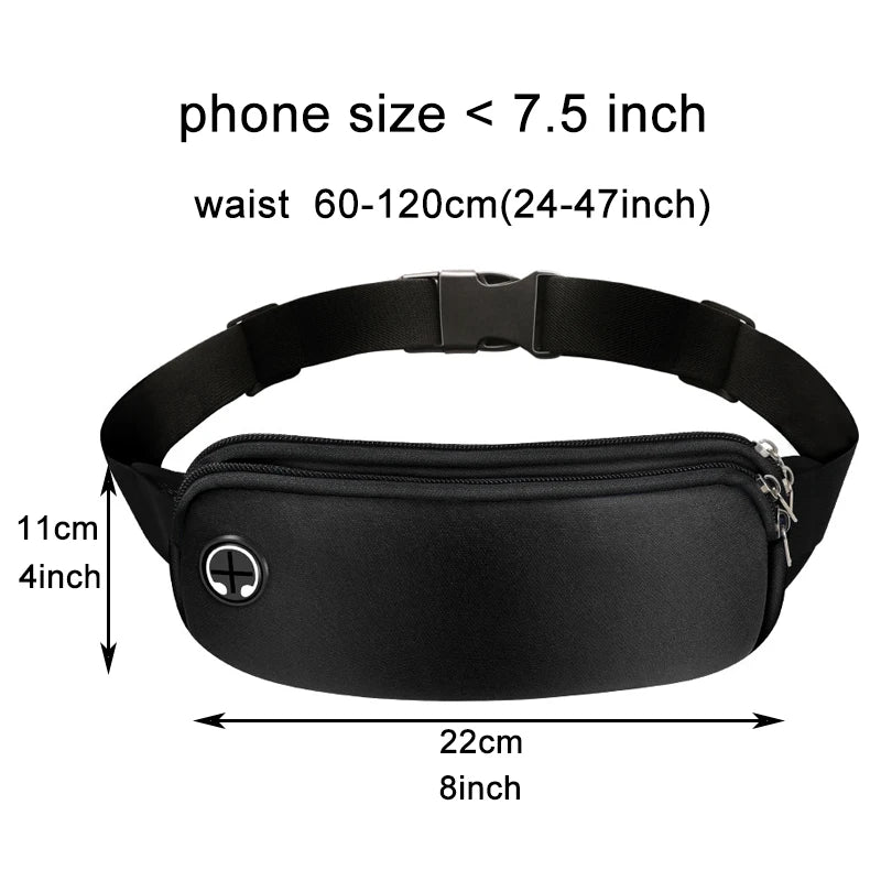 Unisex Sports Fanny Pack – Running Waist Bag for Phones & Gym Accessories