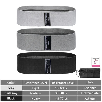 Fabric Resistance Bands for Glutes, Thighs, and Hips for Men and Women – Ideal for Squats, Stretching, and Yoga Workouts